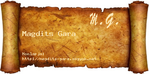Magdits Gara névjegykártya